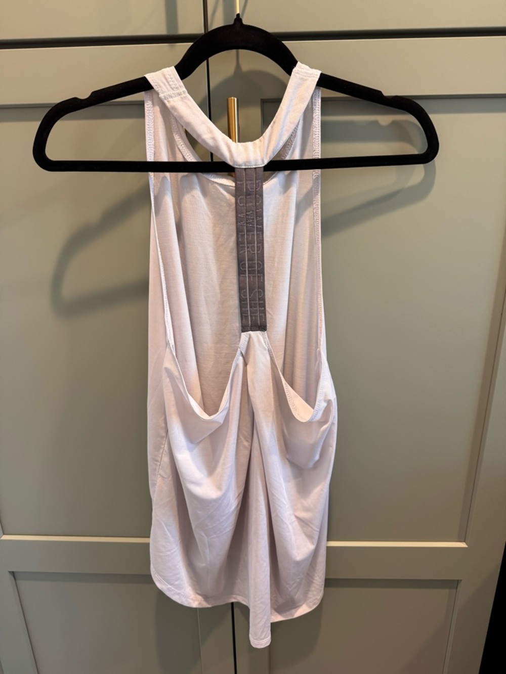 Athleta Light Lavender Racerback Tank Dress with Contrast Back Strap